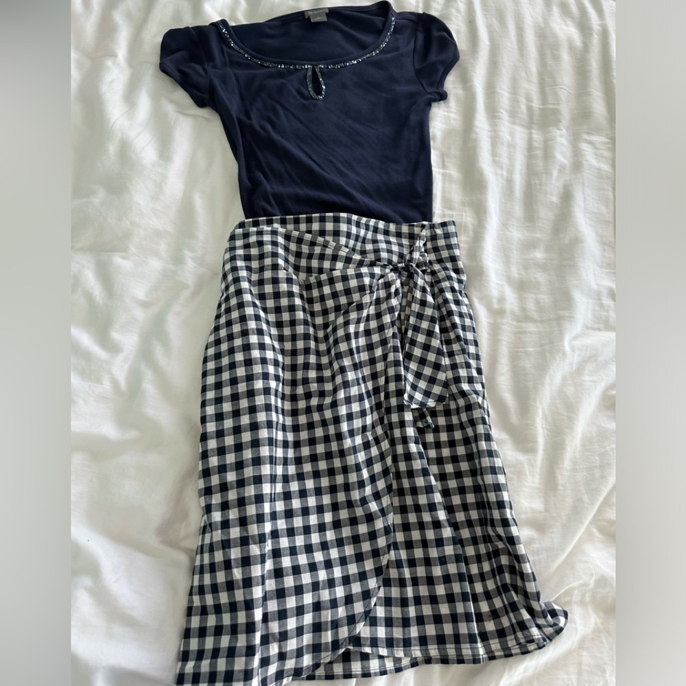 2 piece combo, Loft skirt, Ann Taylor top